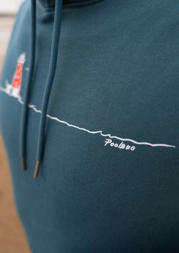 Poolbeg Lighthouse - 100% Organic cotton Hoodie(regular pockets)