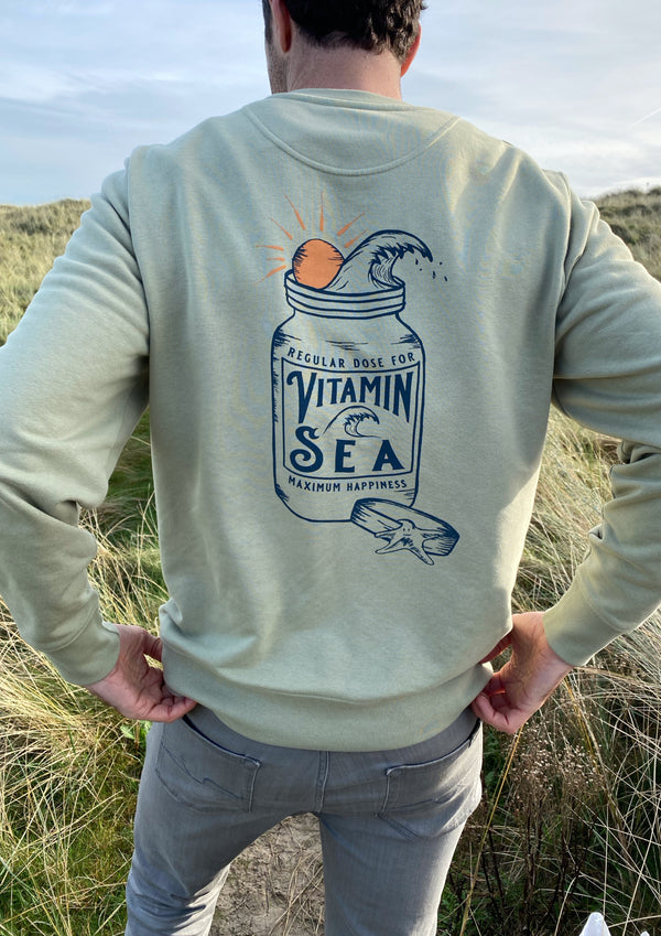 Vitamin Sea Sweater (Sage) - 100% Organic cotton