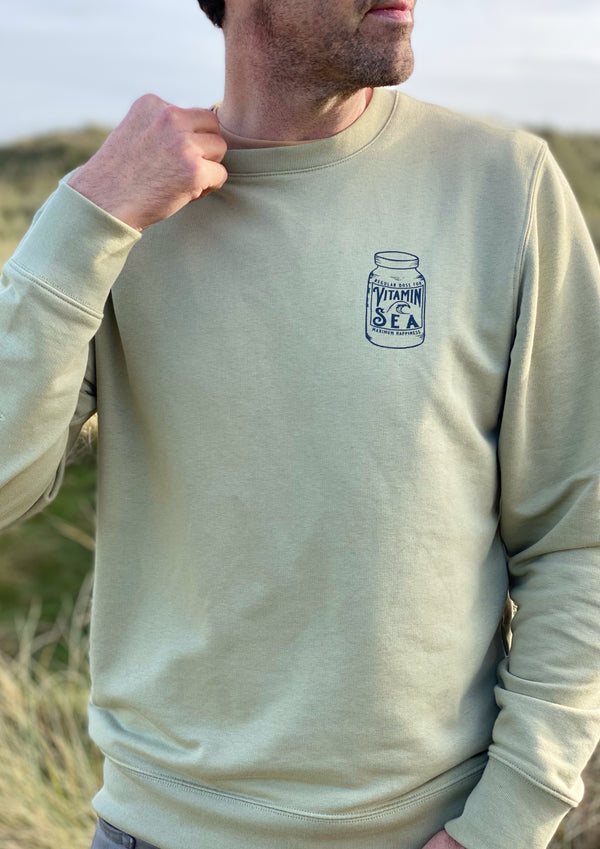 Vitamin Sea Sweater (Sage) - 100% Organic cotton